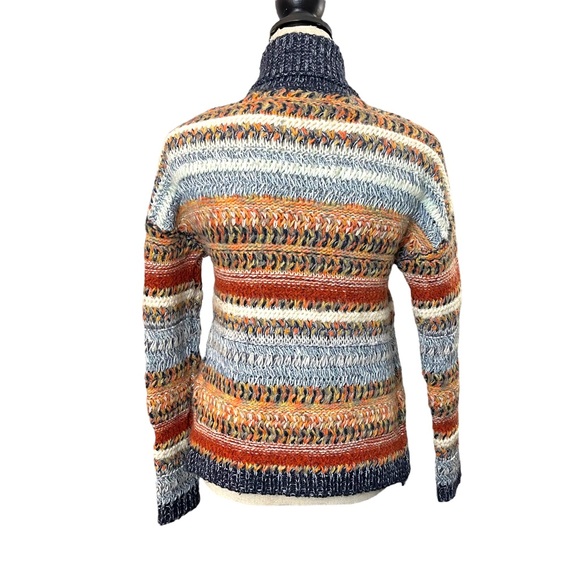 Anthropologie Knitted & Knotted Multi-colour Open Front Cardigan (XS) - Picture 5 of 16